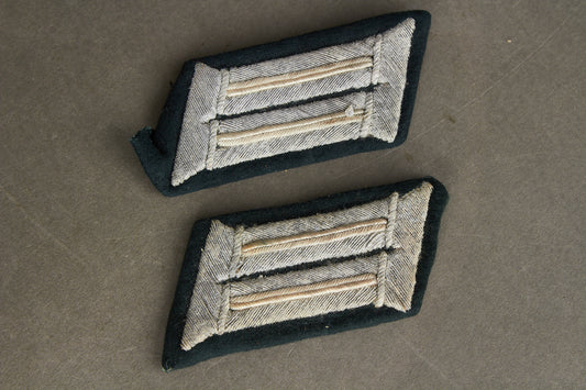 WW2 Tysk Wehrmacht Infanterie Officer Kravespejle. Matchende sæt. Original.