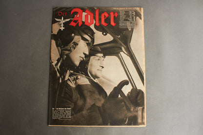 WW2 Tysk Luftwaffe "Der Adler" Blad. Original.