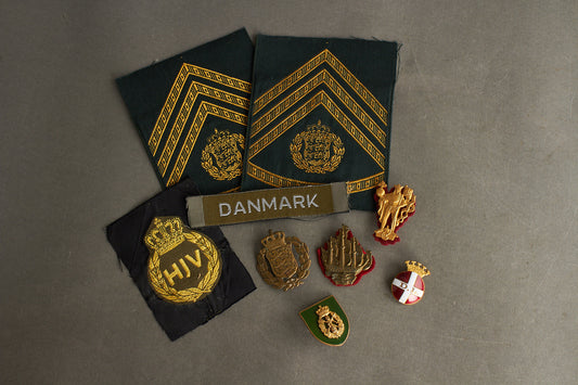 Blandet Dansk Militær Lot. Original.