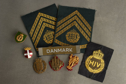 Blandet Dansk Militær Lot. Original.