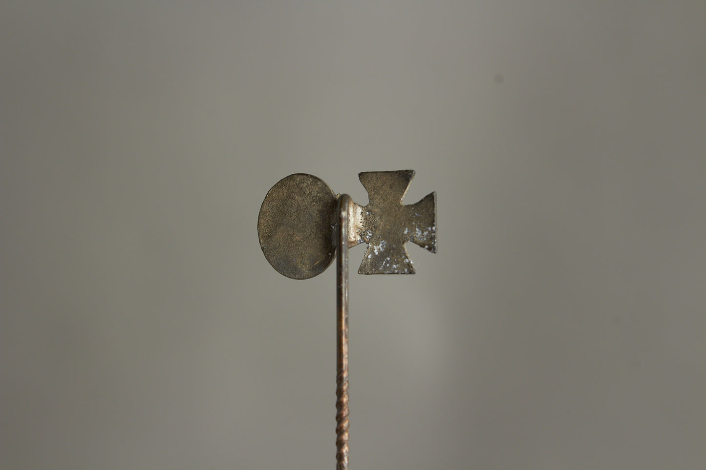 WW2 Tysk Jernkors og Sårettegn i Sølv Miniature Pin. Original.