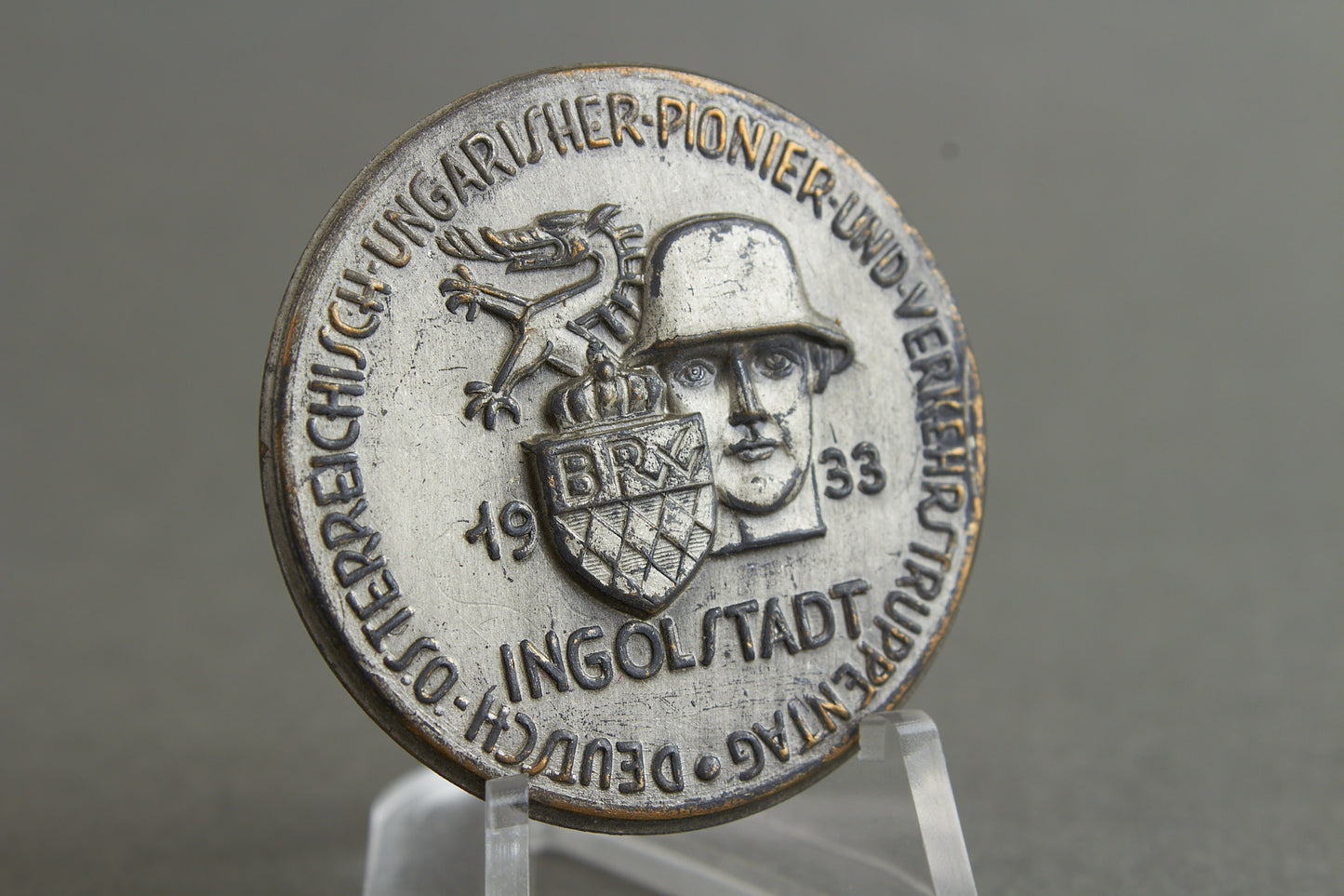 WW2 Tysk Tidlig "Tag der Wehrmacht" Tinnie. Sjælden. "Deutsch-Österreichisch-Ungarisher-Pionier-und-Verkehrstruppentag". Original.