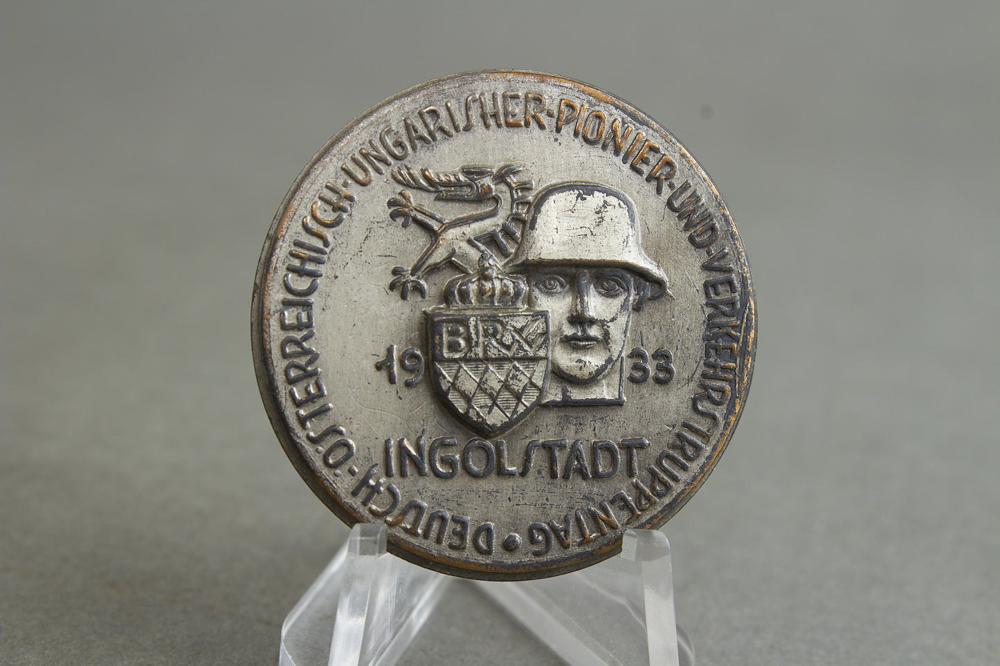 WW2 Tysk Tidlig "Tag der Wehrmacht" Tinnie. Sjælden. "Deutsch-Österreichisch-Ungarisher-Pionier-und-Verkehrstruppentag". Original.