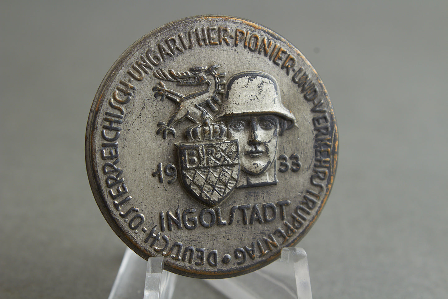 WW2 Tysk Tidlig "Tag der Wehrmacht" Tinnie. Sjælden. "Deutsch-Österreichisch-Ungarisher-Pionier-und-Verkehrstruppentag". Original.