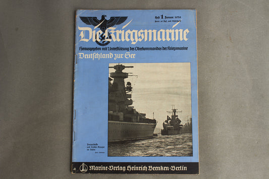 WW2 Tysk "Die Kriegsmarine" Blad. Original.