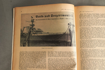 WW2 Tysk "Die Kriegsmarine" Blad. Original.