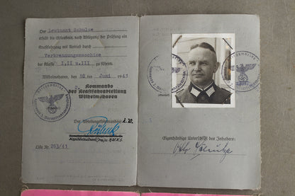 WW2 Tysk Kriegsmarine der Nordsee "Führer- & Fahrlehrerschein". Sjælden. Original.