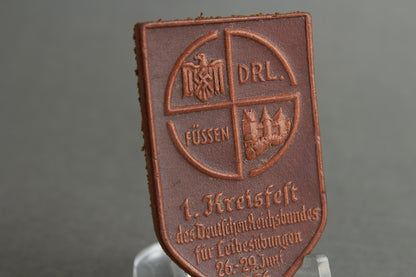 WW2 Tysk DRL 1936 Tinnie. I læder. Sjælden. Original.