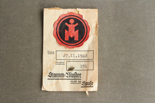 WW2 Tysk Mærkat. Original.