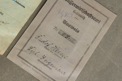 WW2 Tysk "Ausweis" fra samme mand. Original.