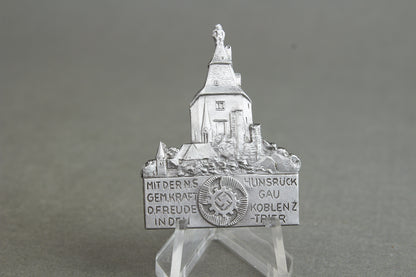 WW2 Tysk Kraft durch Freude (KdF) "Hunsrück Gau Koblenz-Trier" Tinnie. Original.