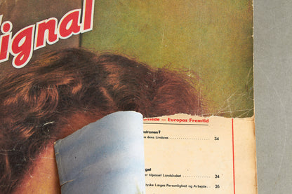 WW2 Tysk/Dansk Signal Blad. Stand se billeder. Original.