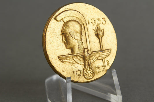 WW2 Tysk NSDAP "Haus der Deutschen Kunst 1937" Tinnie. Tung udgave. En af de bedre. Original.