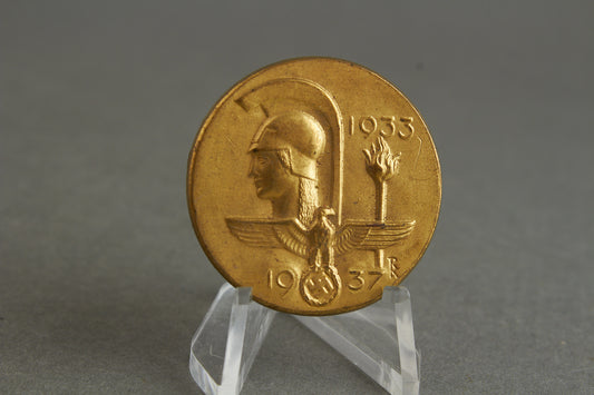 WW2 Tysk NSDAP "Haus der Deutschen Kunst 1937" Tinnie. Tung udgave. En af de bedre. Original.