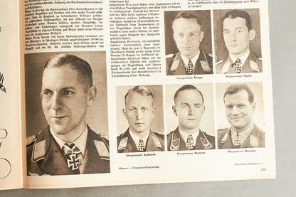 WW2 Tysk Luftwaffe "Der Adler" Blad. Flak forside. Original.