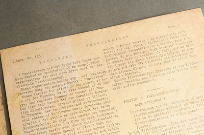 WW2 Dansk Modstandsbevægelsen Illegalt "Morgenbladet". Original.