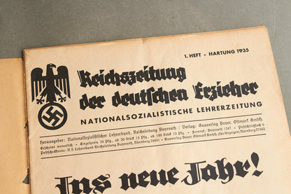 WW2 Tysk NSDAP Blad. Forside og bagside er løs. Original.