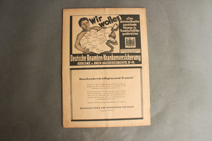 WW2 Tysk NSDAP Blad. Forside og bagside er løs. Original.