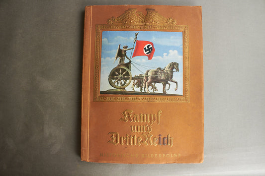WW2 Tysk NSDAP "Cigaretten Album" "Kampf um's Drittes Reich". Næsten komplet. Original.