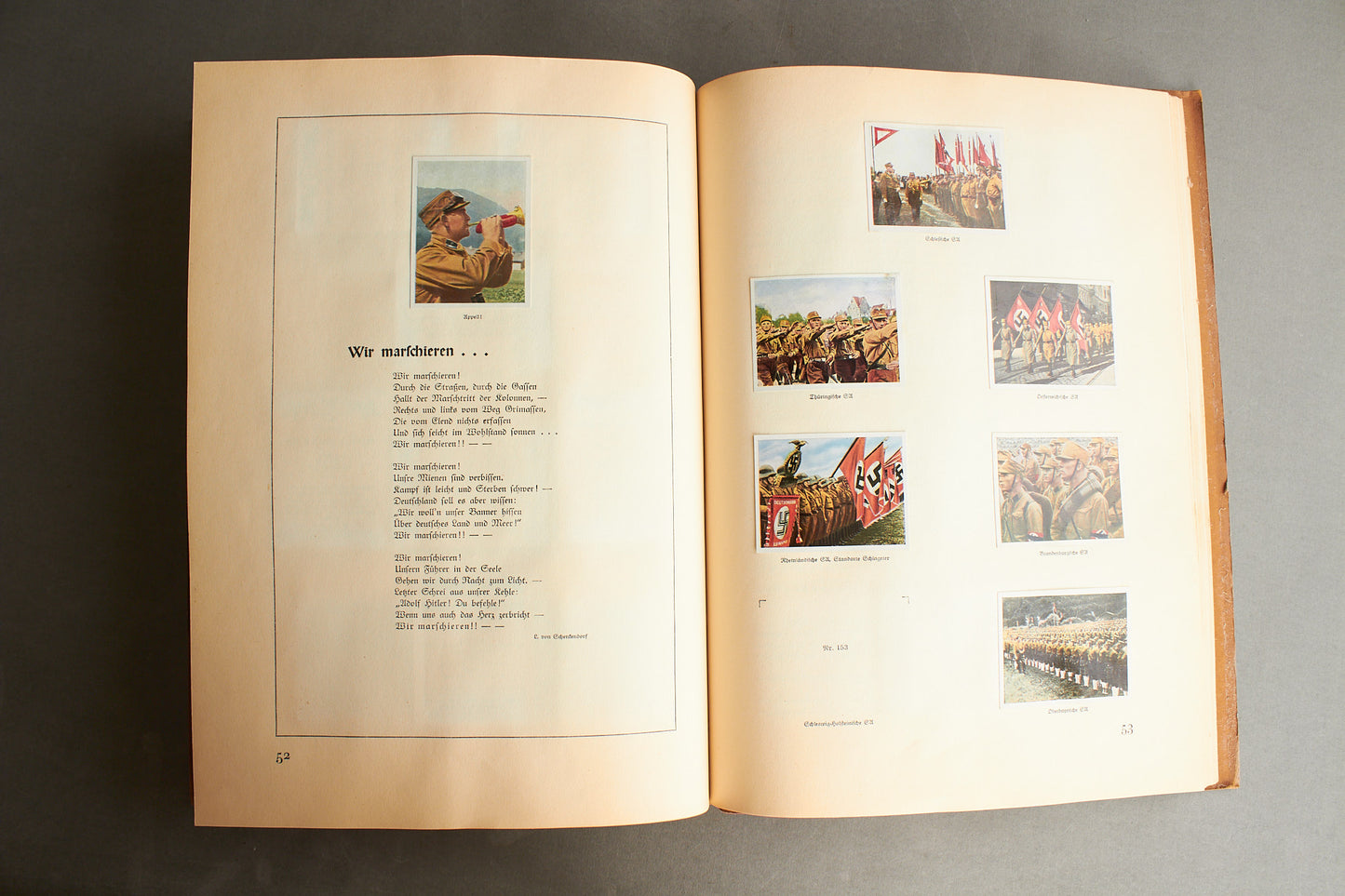 WW2 Tysk NSDAP "Cigaretten Album" "Kampf um's Drittes Reich". Næsten komplet. Original.