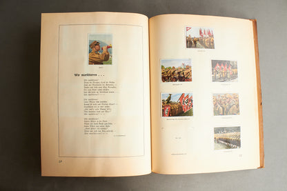 WW2 Tysk NSDAP "Cigaretten Album" "Kampf um's Drittes Reich". Næsten komplet. Original.