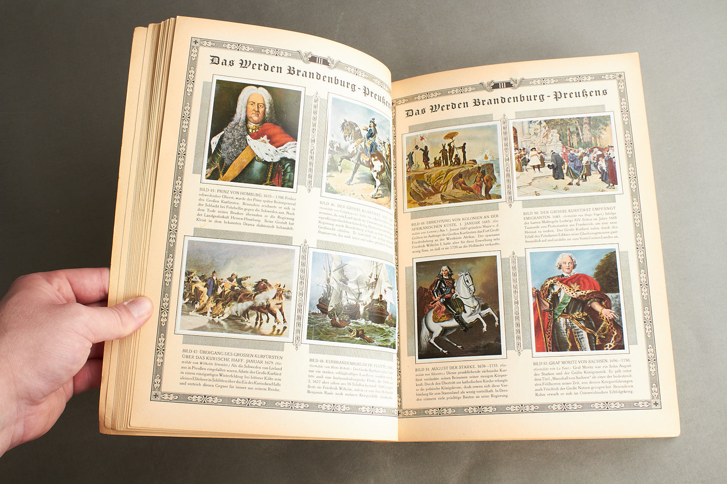 WW2 Tysk "Cigaretten Album" "Bilder Deutscher Geschicthe". Komplet. Original.
