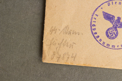 WW2 Tysk Waffen-SS Feldpost Kuvert. Original.