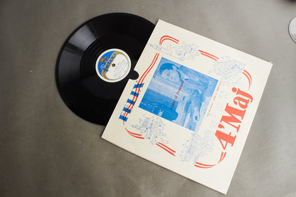 WW2 Dansk 4. Maj LP Plade med BBC Frihedsbudskab 4. maj 1945. Original.