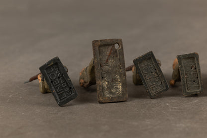 WW2 Tysk Lot af Lineol Figurer. 5 stk. Original.