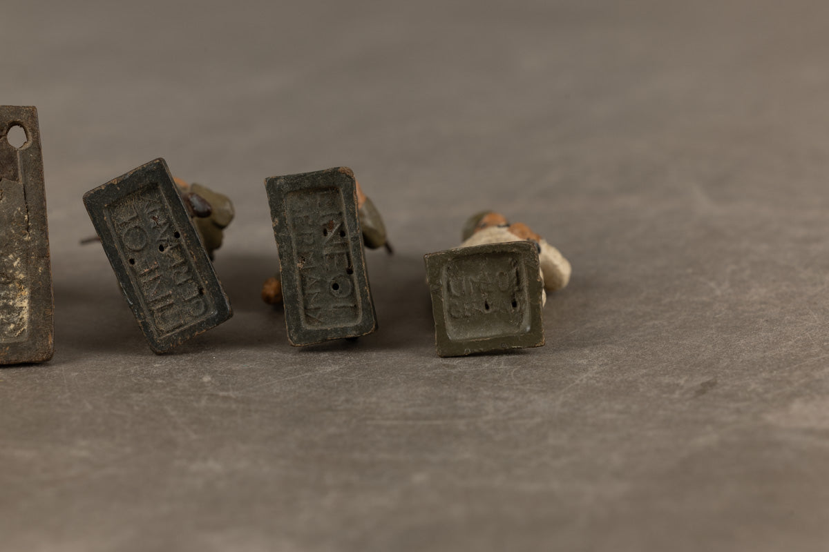WW2 Tysk Lot af Lineol Figurer. 5 stk. Original.