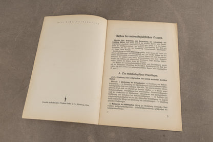 WW2 Tysk NSDAP Hæfte. Original.