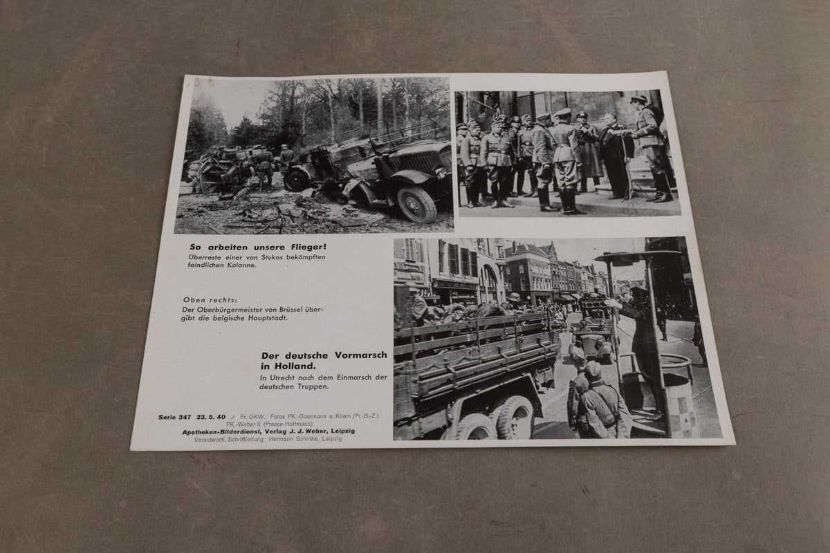 WW2 Tysk Propaganda/Presse Foto. Næsten A4 størrelse. Godt motiv. Original.