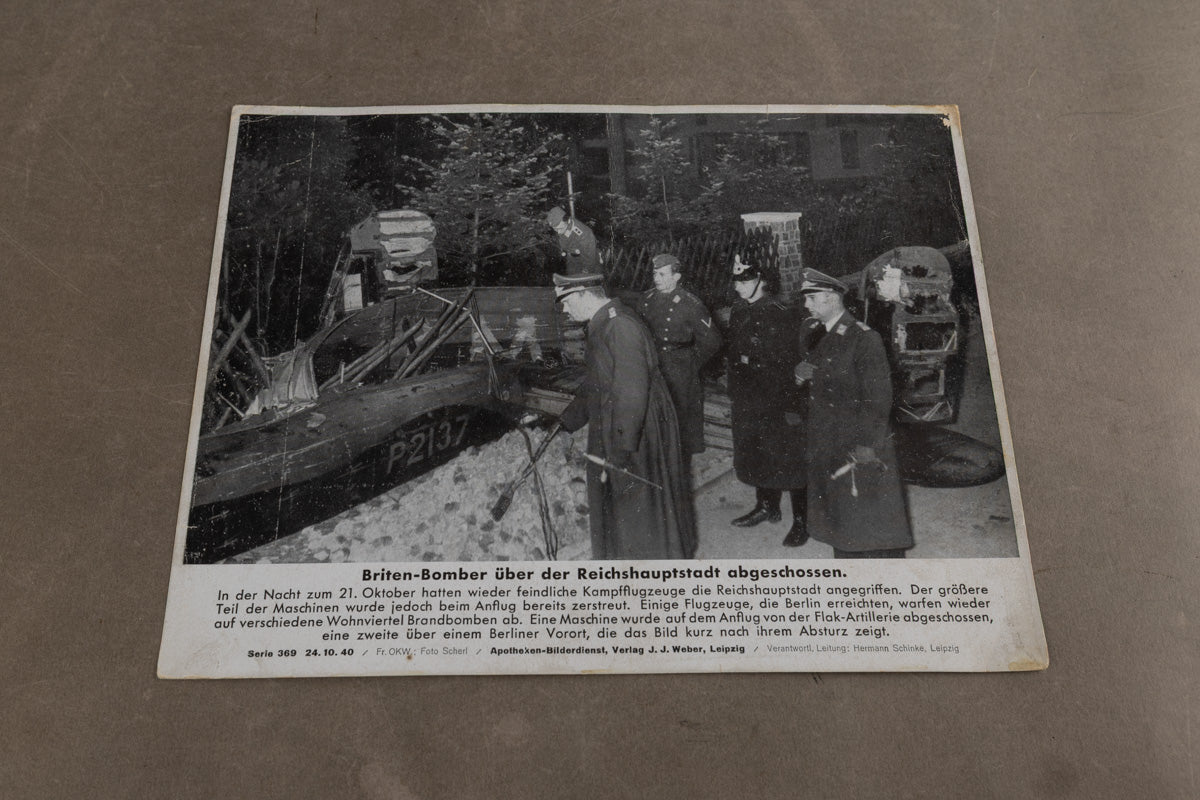 WW2 Tysk Propaganda/Presse Foto. Næsten A4 størrelse. Godt motiv. Original.