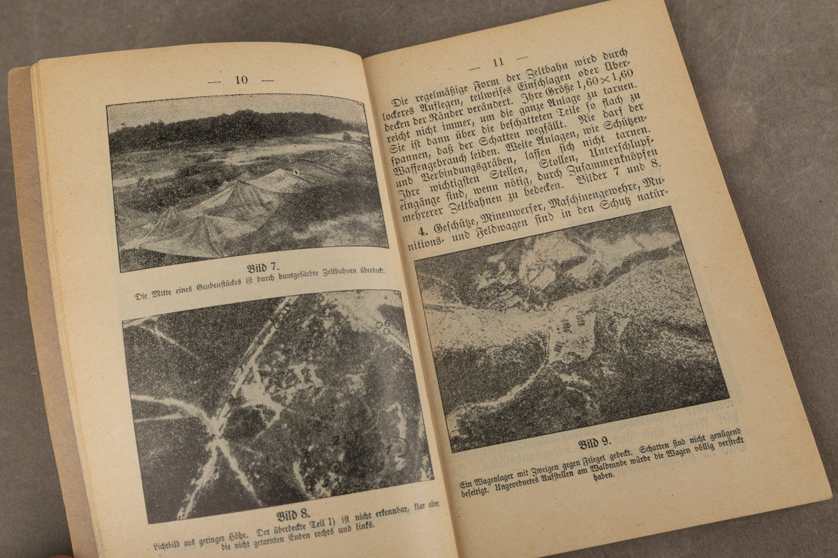 WW1/WW2 Tysk Wehrmacht "Feldbefestigungsvorschrift" Lommebog/Uddannelsesbog. Original.