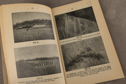 WW1/WW2 Tysk Wehrmacht "Feldbefestigungsvorschrift" Lommebog/Uddannelsesbog. Original.