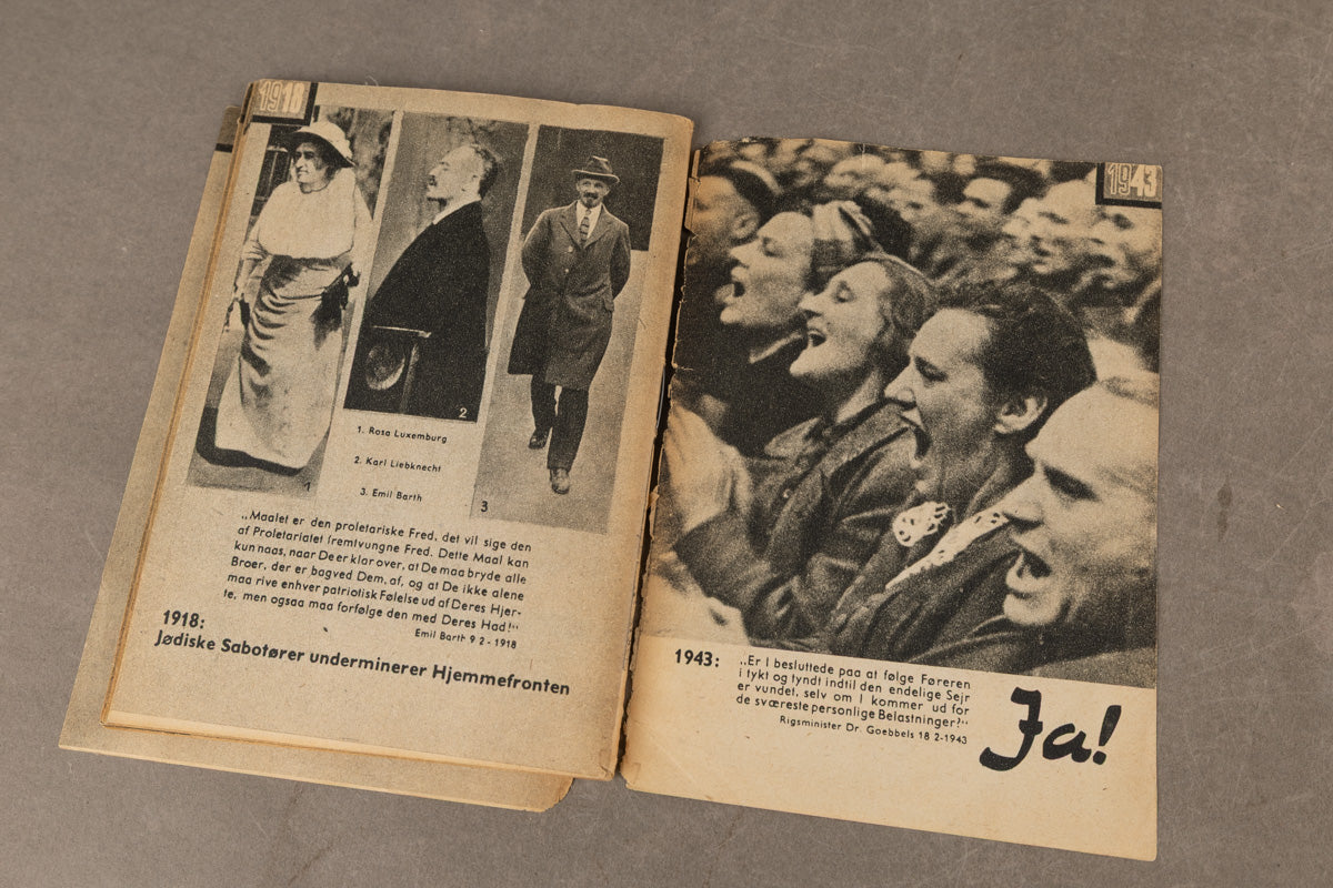 WW2 Dansk Nazistisk Propaganda Hæfte/Pjece. Original.