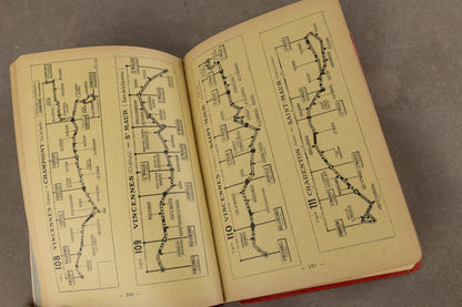 WW2 Fransk Bog/kort over Paris. God til display. Original.