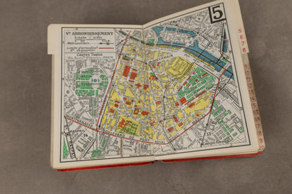 WW2 Fransk Bog/kort over Paris. God til display. Original.