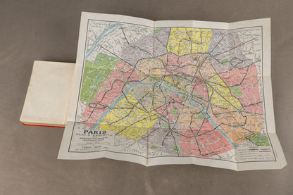 WW2 Fransk Bog/kort over Paris. God til display. Original.