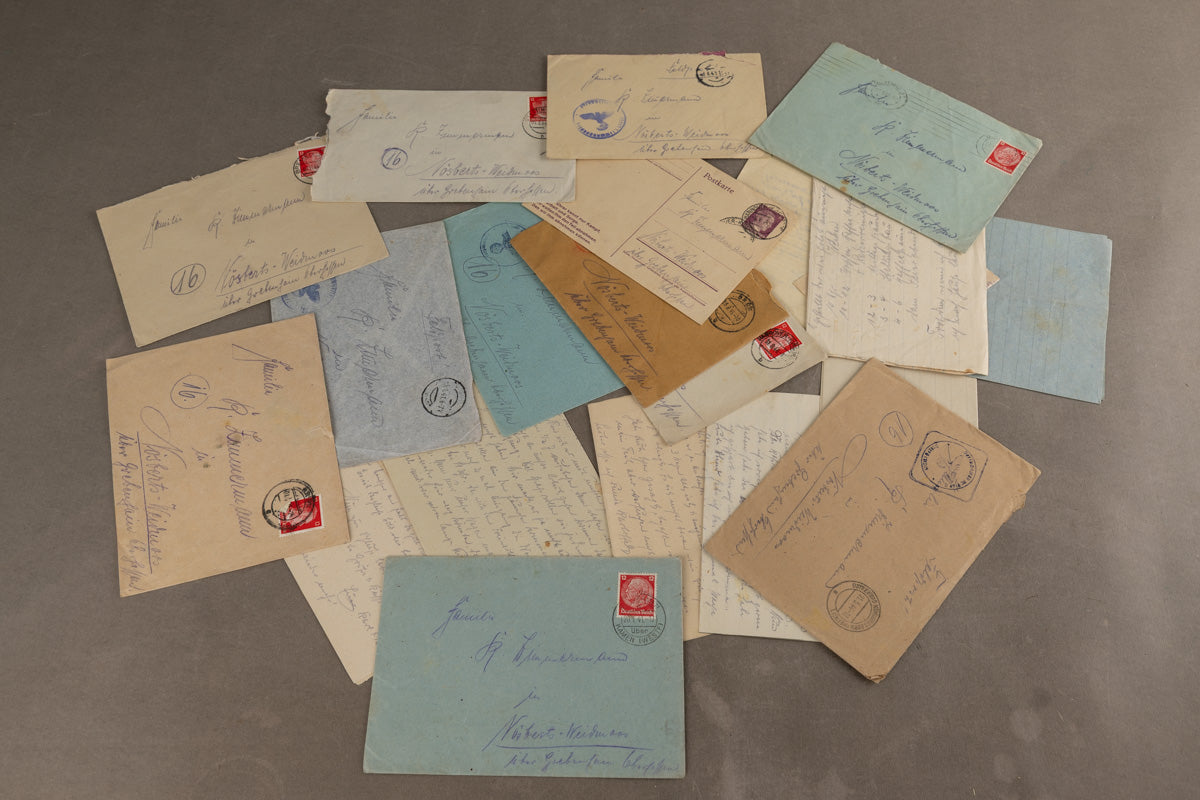 WW2 Tysk Stort Feltpost Lot. Original.