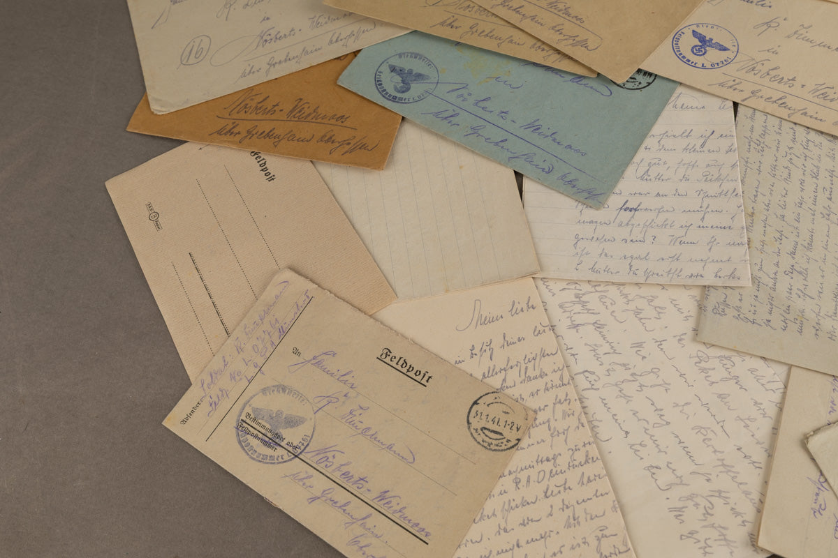 WW2 Tysk Stort Feltpost Lot. Original.
