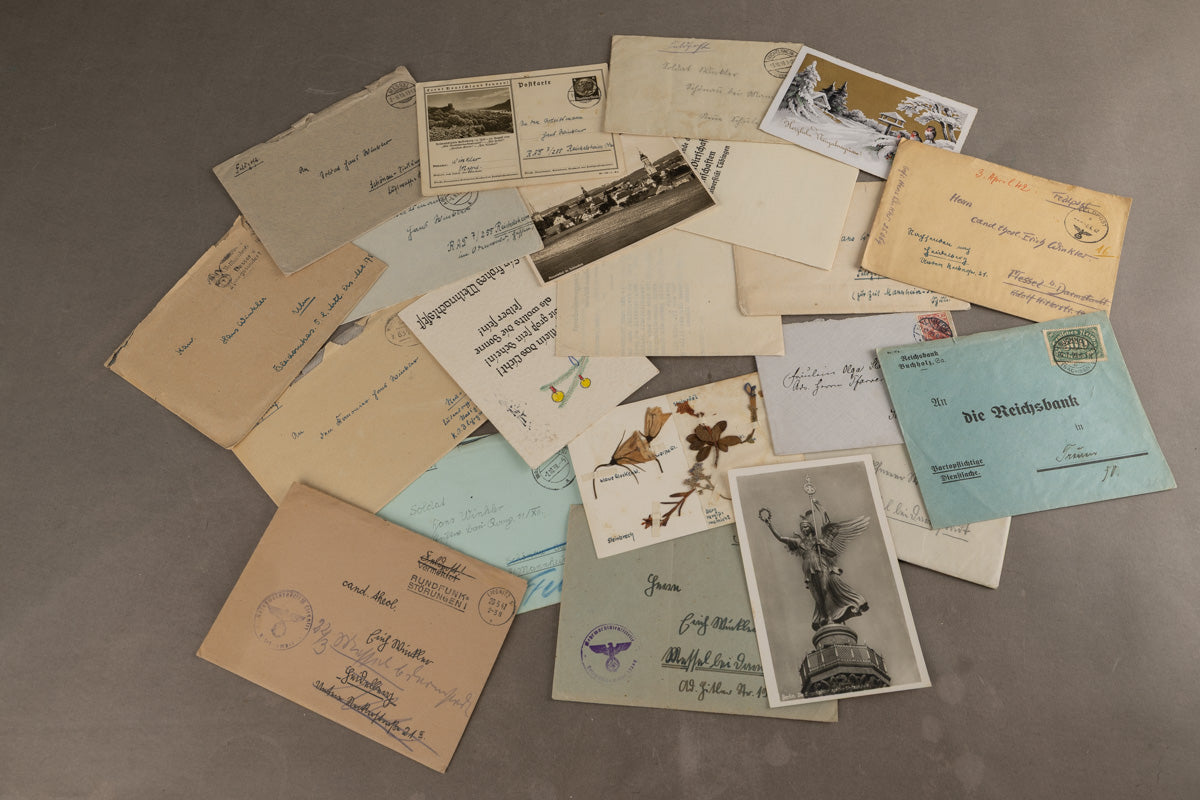 WW2 Tysk Stort Feltpost Lot. Original.