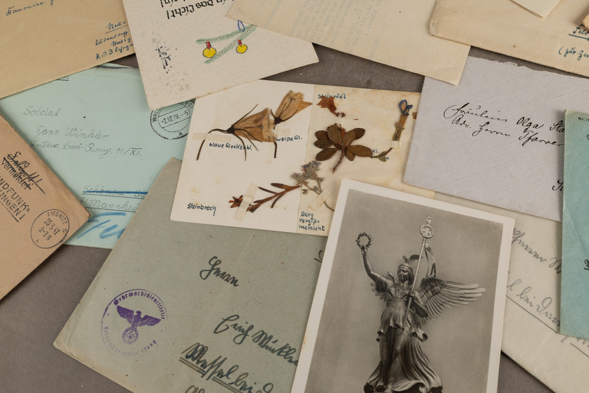 WW2 Tysk Stort Feltpost Lot. Original.