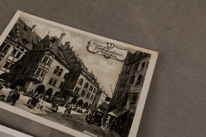 WW2 Tysk Postkort. Et send til Danmark. Original.