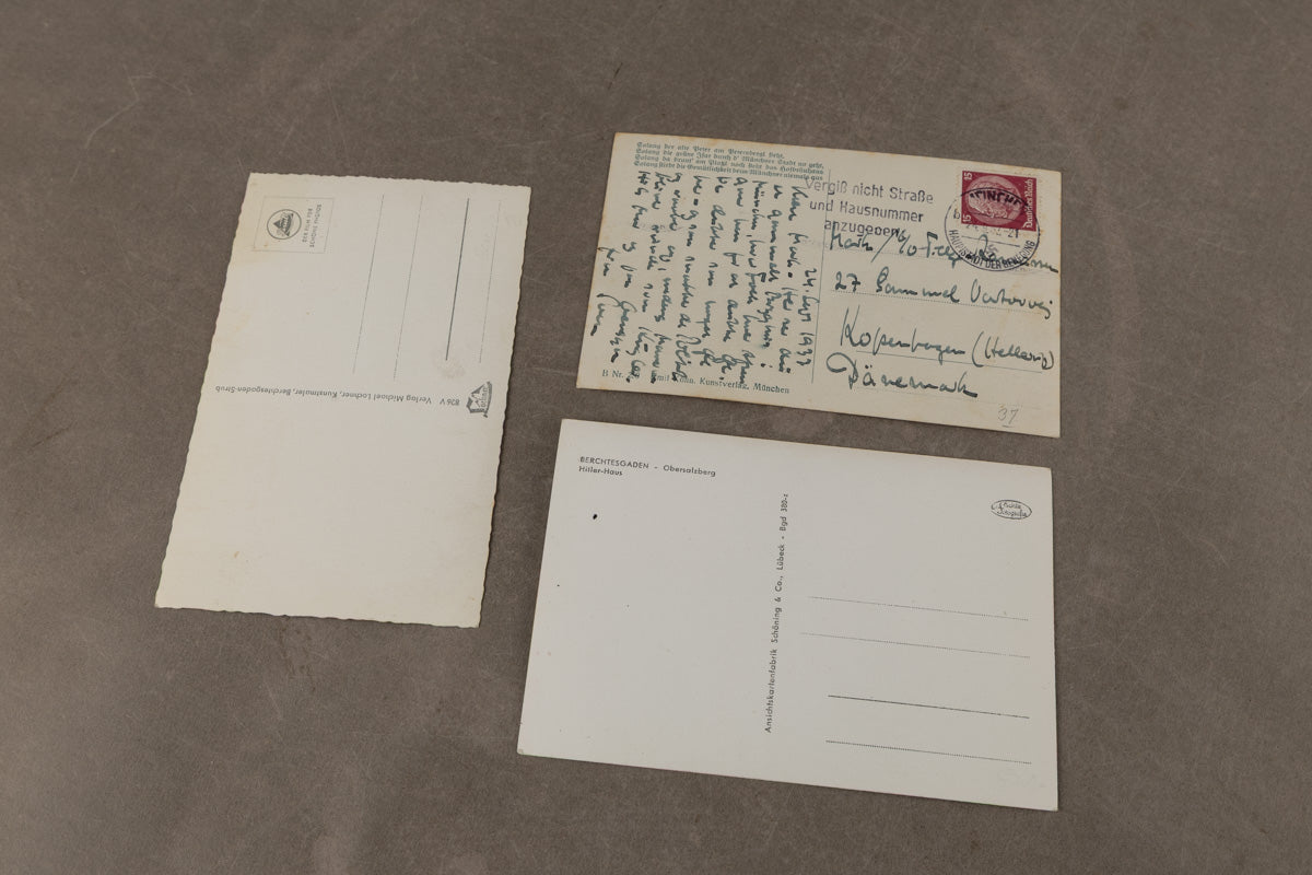 WW2 Tysk Postkort. Et send til Danmark. Original.