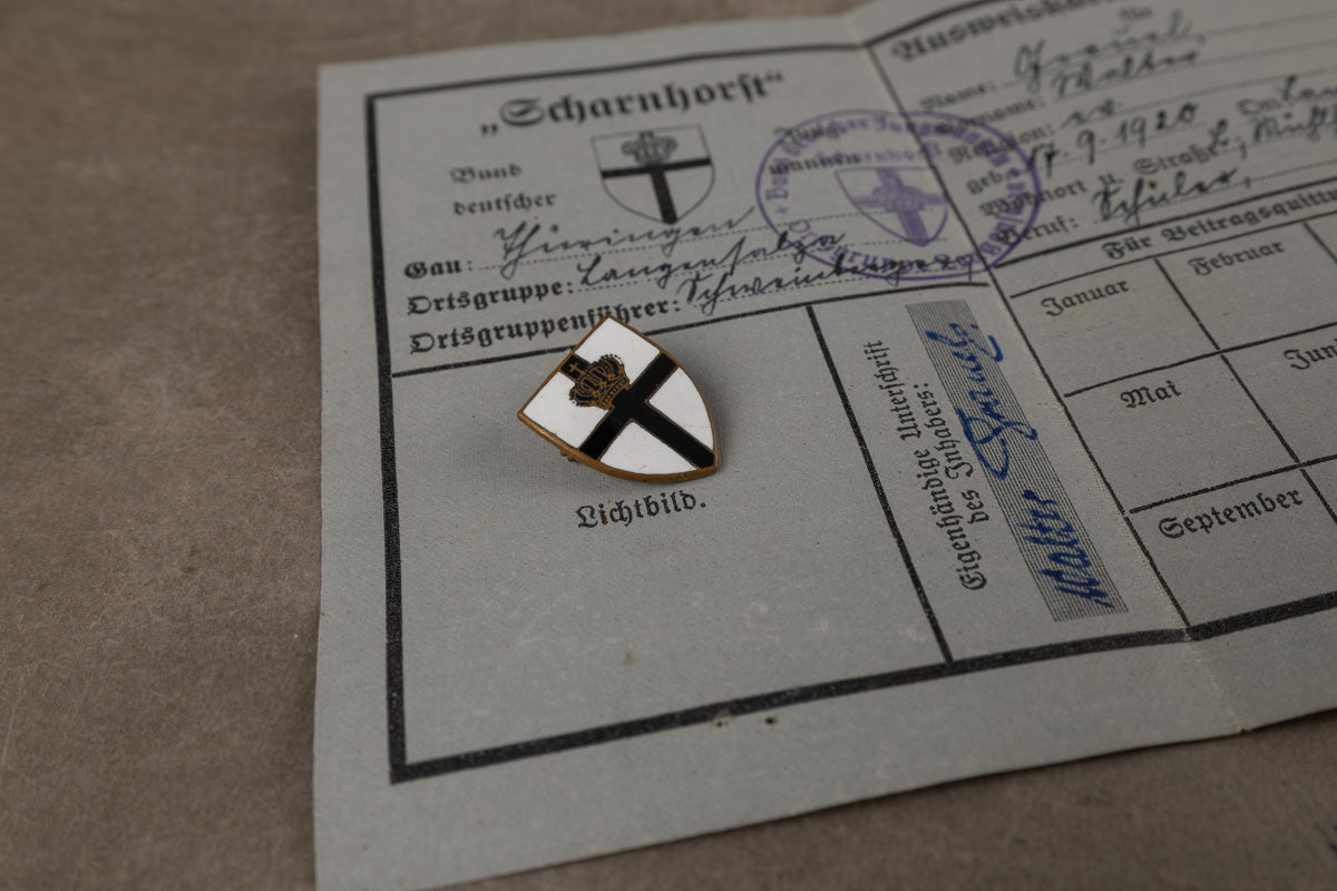 WW2 Tysk "Scharnhorst"/NSDAP/HJ "Bund deutscher Jungmannen" Lot. Sjælden. Original.