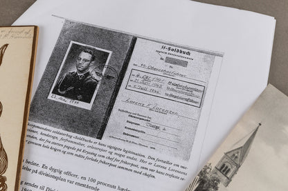 WW2 Tysk/Dansk Frikorps Danmark "Lot". Hæfte fra SS-Oberscharführer L. Lorenzen, adjudant for Kryssing. Original.
