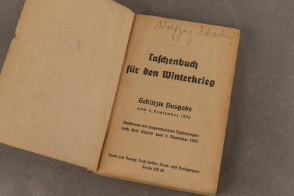 WW2 Tysk Heer "Taschenbuch für den Winterkrieg" Instruktionsbog. Original.