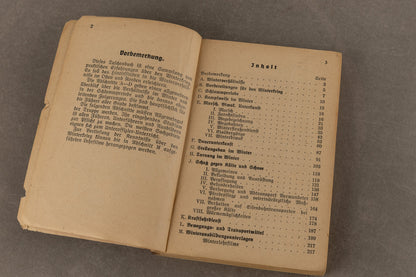 WW2 Tysk Heer "Taschenbuch für den Winterkrieg" Instruktionsbog. Original.