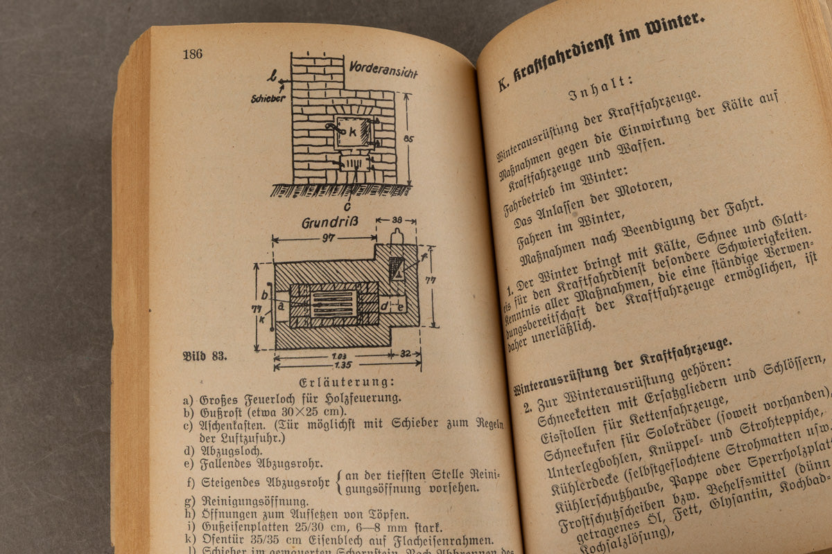WW2 Tysk Heer "Taschenbuch für den Winterkrieg" Instruktionsbog. Original.